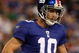EAST RUTHERFORD, NJ - AUGUST 29: Eli Manning #10 of the New York Giants looks on against the New York Jets on August 29, 2009 at Giants Stadium in East Rutherford, New Jersey. (Photo by Jim McIsaac/Getty Images)