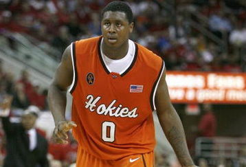 RALEIGH, NC - FEBRUARY 5: Jeff Allen #0 of the Virginia Tech Hokies dribbles the ball against the North Carolina State Wolfpack at RBC Center on February 5, 2008 in Raleigh, North Carolina.  North Carolina State defeated Virginia Tech 73-63.  (Photo by Kevin C. Cox/Getty Images)