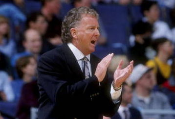 6 Dec 1998:  Head coach Tom Penders of the George Washington Colonials looks on during the BB&T Classic against the Depaul Blue Demons at MCI Center in Washington, D.C. DePaul defeated George Washington 87-79. Mandatory Credit: Jamie Squire  /Allsport
