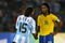 BEIJING - AUGUST 19:  Lionel Messi of Argentina and Ronaldinho of Brazil shake hands during the men's football semifinal match between Argentina and Brazil at Workers' Stadium on Day 11 of the Beijing 2008 Olympic Games on August 19, 2008 in Beijing, China.  (Photo by Shaun Botterill/Getty Images)