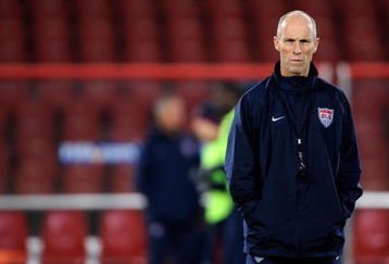 JOHANNESBURG, SOUTH AFRICA - JUNE 27:  Bob Bradley coach of USA during training at Ellis Park on June 27, 2009 in Johannesburg, South Africa. USA plays Brazil on June 28 for the FIFA 2009 Confederations Cup.  (Photo by Kevork Djansezian/Getty Images)