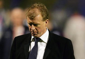 ZAGREB, CROATIA - OCTOBER 11:  Steve McClaren the manager of England looks dejected after defeat to Croatia in the Euro2008 Qualifier match between Croatia and England at the Maksimir Stadium on October 11, 2006 in Zagreb, Croatia.  (Photo by Alex Livesey/Getty Images)