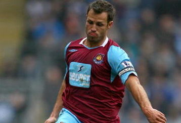 BLACKBURN, UNITED KINGDOM - MARCH 21:  Lucas Neill of West Ham United controls the ball during the Barclays Premier League match between Blackburn Rovers and West Ham United at Ewood Park on March 21, 2009 in Blackburn, England.  (Photo by Alex Livesey/Getty Images)