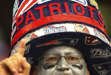 GLENDALE, AZ - FEBRUARY 03:  Ed Lasater of Jacksonville, FL, fan of the New England Patriots shows support for his team outside the stadium prior to Super Bowl XLII against on February 3, 2008 at the University of Phoenix Stadium in Glendale, Arizona.  (Photo by Donald Miralle/Getty Images)