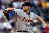 KANSAS CITY, MO - MAY 13:  Starting pitcher Nate Robertson #29 of the Detroit Tigers pitches during the game against the Kansas City Royals on May 13, 2008 at Kauffman Stadium in Kansas City, Missouri.  (Photo by Jamie Squire/Getty Images)