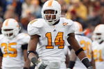 NASHVILLE, TN - NOVEMBER 22:  Eric Berry #14 of the Tennessee Volunteers walks on the field during the game against the Vanderbilt Commodores at Vanderbilt Stadium on November 22, 2008 in Nashville, North Carolina.  (Photo by Kevin C. Cox/Getty Images)