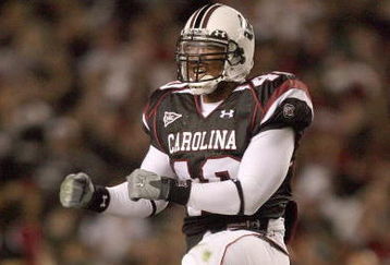 COLUMBIA - NOVEMBER 1:  Eric Norwood #40 of the South Carolina Gamecocks celebrates on the field during the game against the Tennessee Volunteers at Williams-Brice Stadium on November 1, 2008 in Columbia, South Carolina. (Photo by: Streeter Lecka/Getty Images)