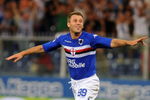 GENOA, ITALY - AUGUST 30:  Antonio Cassano  celebrates his third goal during the Serie A match between UC Sampdoria and Udinese Calcio at the Luigi Ferraris Stadium  on August 30, 2009 in Genoa, Italy.  (Photo by Massimo Cebrelli/Getty Images)