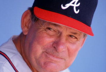 19 APR 1992:  ATLANTA MANAGER BOBBY COX IN THE DUGOUT DURING THE BRAVES GAME VERSUS THE LOS ANGELES DODGERS AT DODGER STADIUM IN LOS ANGELES, CALIFORNIA. Mandatory Credit: Stephen Dunn/ALLSPORT