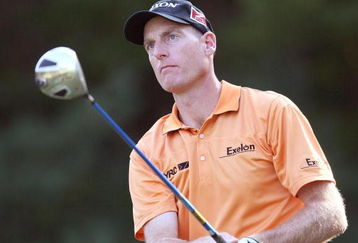 NORTON, MA - SEPTEMBER 4:  Jim Furyk  hits a tee shot during the first round of the Deutsche Bank Championship held at TPC Boston on September 4, 2009 in Norton, Massachusetts. (Photo by Jim Rogash/Getty Images)