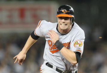 NEW YORK - MAY 21:  Nolan Reimold #14 of the Baltimore Orioles runs the bases against the New York Yankees on May 21, 2009 at Yankee Stadium in the Bronx borough of New York City.  (Photo by Nick Laham/Getty Images)