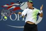 NEW YORK - AUGUST 31:  Lleyton Hewitt of Australia returns a shot against Thiago Alves of Brazil during day one of the 2009 U.S. Open at the USTA Billie Jean King National Tennis Center on August 31, 2009 in Flushing neighborhood of the Queens borough of New York City.  (Photo by Julian Finney/Getty Images)