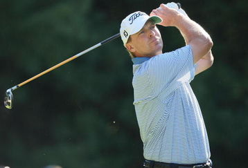 NORTON, MA - SEPTEMBER 4:  Steve Stricker watches a tee shot during the first round of the Deutsche Bank Championship held at TPC Boston on September 4, 2009 in Norton, Massachusetts. (Photo by Jim Rogash/Getty Images)