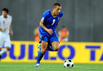 TBILISI, GEORGIA - SEPTEMBER 05:  Angelo Palombo of Italy during the FIFA 2010 World Cup Qualifier match between Georgia and Italy at Boris Paichadze National Stadium on September 5, 2009 in Tbilisi, Georgia.  (Photo by Claudio Villa/Getty Images)
