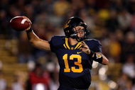 BERKELEY, CA - SEPTEMBER 05:  Kevin Riley #13 of the California Golden Bears throws the ball during their game against the Maryland Terrapins at California Memorial Stadium on September 5, 2009 in Berkeley, California.  (Photo by Ezra Shaw/Getty Images)