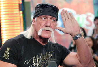 NEW YORK - JANUARY 07:  (U.S. TABS OUT)  TV personality Hulk Hogan appears onstage during MTV's Total Request Live at the MTV Times Square Studios January 7, 2008 in New York City.  (Photo by Scott Gries/Getty Images)