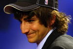 NEW YORK - JUNE 25:  Fifth overall draft pick by the Minnesota Timberwolves,  Ricky Rubio makes his way to the stage during the 2009 NBA Draft at the Wamu Theatre at Madison Square Garden June 25, 2009 in New York City. NOTE TO USER: User expressly acknowledges and agrees that, by downloading and/or using this Photograph, User is consenting to the terms and conditions of the Getty Images License Agreement.  (Photo by Jim McIsaac/Getty Images)