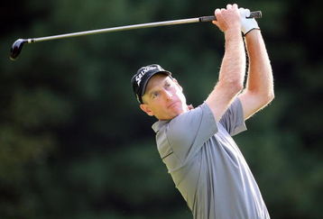 NORTON, MA - SEPTEMBER 5:  Jim Furyk hits a tee shot during the second round of the Deutsche Bank Championship held at TPC Boston on September 5, 2009 in Norton, Massachusetts. (Photo by Jim Rogash/Getty Images)