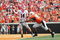 STILLWATER, OK - SEPTEMBER 5:  Quarterback Joe Cox #14 of the Georgia Bulldogs is pressured by defensive end Derek Burton #98 of the Oklahoma State Cowboys during the game at Boone Pickens Stadium on September 5, 2009 in Stillwater, Oklahoma. (Photo by Christian Petersen/Getty Images)