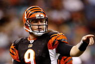 NEW ORLEANS - AUGUST 14:  Quarterback Carson Palmer #9 of the Cincinnati Bengals gestures during action against the New Orleans Saints in a preseason game on August 14, 2009 at the Superdome in New Orleans, Louisiana. (Photo by Chris Graythen/Getty Images)