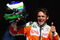 SPA FRANCORCHAMPS, BELGIUM - AUGUST 29:  Giancarlo Fisichella of Italy and Force India celebrates in parc ferme after taking pole position during qualifying for the Belgian Grand Prix at the Circuit of Spa Francorchamps on August 29, 2009 in Spa Francorchamps, Belgium.  (Photo by Mark Thompson/Getty Images)