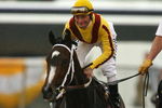 BALTIMORE - MAY 16:  Jockey Calvin Borel rides Rachel Alexandra to the winners circle after winning the 134th Running of the Preakness Stakes at Pimlico Race Course  on May 16, 2009 in Baltimore, Maryland.  (Photo by Al Bello/Getty Images)