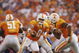 KNOXVILLE, TN - SEPTEMBER 20: Quarterback Jonathan Crompton #8 of the Tennessee Volunteers hands off the ball against the Florida Gators at Neyland Stadium on September 20, 2008 in Knoxville, Tennessee.  (Photo by Streeter Lecka/Getty Images)
