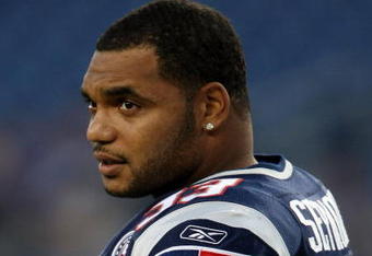 FOXBORO, MA - SEPTEMBER 03:  Richard Seymour #93 of the New England Patriots looks on before the game against the New York Giants on September 3, 2009 at Gillette Stadium in Foxboro, Massachusetts.  (Photo by Elsa/Getty Images)