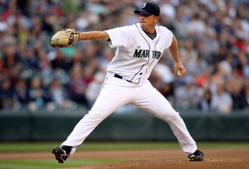 SEATTLE - AUGUST 15:  Starting pitcher Lucas French #25 of the Seattle Mariners pitches against the New York Yankees on August 15, 2009 at Safeco Field in Seattle, Washington. The Yankees defeated the Mariners 5-2. (Photo by Otto Greule Jr/Getty Images)