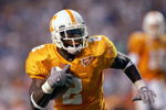KNOXVILLE, TN - SEPTEMBER 9: Montario Hardesty #2 of the University of Tennessee Volunteers carries the ball during the game agianst the Air Force Academy Falcons on September 9, 2006 at Neyland Stadium in Knoxville, Tennessee.  (Photo by Stephen Dunn/Getty Images)