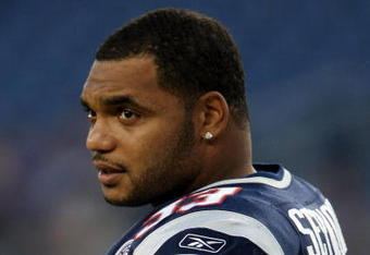FOXBORO, MA - SEPTEMBER 03:  Richard Seymour #93 of the New England Patriots looks on before the game against the New York Giants on September 3, 2009 at Gillette Stadium in Foxboro, Massachusetts.  (Photo by Elsa/Getty Images)