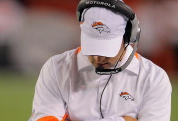 DENVER - SEPTEMBER 03:  Head coach Josh McDaniels of the Denver Broncos walks the sideline as he faces the Arizona Cardinals during preseason NFL action at Invesco Field at Mile High on September 3, 2009 in Denver, Colorado.  The Broncos defeated the Cardinals 19-0.  (Photo by Doug Pensinger/Getty Images)
