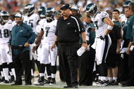 PHILADELPHIA, PA - AUGUST 27:  Head coach Andy Reid of the Philadelphia Eagles watches the action during the preseason game against the Jacksonville Jaguars at Lincoln Financial Field on August 27, 2009 in Philadelphia, Pennsylvania.  (Photo by Jim McIsaac/Getty Images)