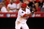 ANAHEIM, CA - AUGUST 29:  Chone Figgins #9 of the Los Angeles Angels of Anaheim bats against the Oakland Athletics at Angel Stadium on August 29, 2009 in Anaheim, California. The Athletics defeated the Angels 4-3.  (Photo by Jeff Gross/Getty Images)