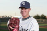 PEORIA, AZ - FEBRUARY 24:  Jake Peavy #44 of the San Diego Padres poses during photo day at Peoria Stadium on February 24, 2009 in Peoria, Arizona. (Photo by Donald Miralle/Getty Images)