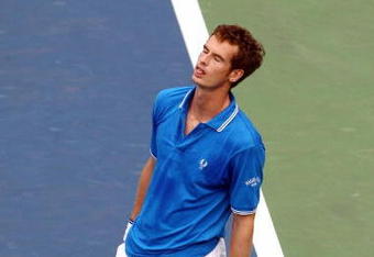 NEW YORK - SEPTEMBER 08:  Andy Murray of the Great Britain reacts to a play during his match against Marin Cilic of Croatia during day nine of the 2009 U.S. Open at the USTA Billie Jean King National Tennis Center on September 8, 2009 in the Flushing neighborhood of the Queens borough of New York City.  (Photo by Julian Finney/Getty Images)