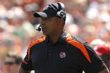 CINCINNATI - SEPTEMBER 14:  Marvin Lewis head coach of the Cincinnati Bengals watches his team against the Tennessee Titans during the second quarter of their NFL game September 14, 2008 at Paul Brown Stadium in Cincinnati, Ohio. The Titans defeated the Bengals 24-7.  (Photo by Matt Sullivan/Getty Images)