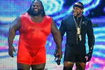LAS VEGAS - AUGUST 24:  Wrestlers Mark Henry (L) and MVP are introduced during the WWE Monday Night Raw show at the Thomas & Mack Center August 24, 2009 in Las Vegas, Nevada.  (Photo by Ethan Miller/Getty Images)