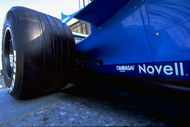 17 Jan 2000: Close up of the new Benetton Playlife B200 Formula One car at the launch at the Museu Nacional D''Art de Catalunya in Barcelona, Spain. \ Mandatory Credit: Clive Mason /Allsport