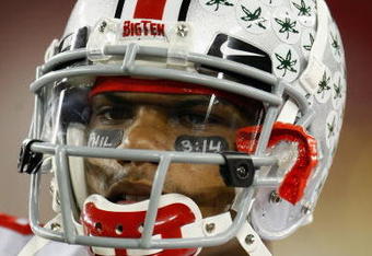 GLENDALE, AZ - JANUARY 05:  Terrelle Pryor #2 of the Ohio State Buckeyes during the Tostitos Fiesta Bowl Game against the Texas Longhorns  on January 5, 2009 at University of Phoenix Stadium in Glendale, Arizona.  (Photo by Jeff Gross/Getty Images)