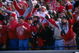 25 Nov 1995: Fans of the Ohio State Buckeyes show their support for the team as they cheer on the Buckeyes during the Buckeyes 31-23 loss to the Michigan Wolverines at Michigan Stadium in Ann Arbor, Michigan. Mandatory Credit: Jonathan Daniel /Allsport