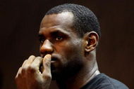 BEIJING - AUGUST 24:  LeBron James of the Cleveland Cavaliers takes part in a promotional event during a visit to China on August 24, 2009 in Beijing, China.  (Photo by Feng Li/Getty Images)