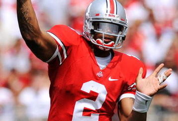 COLUMBUS, OH - SEPTEMBER 05:  Quarterback Terrelle Pryor #2 of the Ohio State Buckeyes throws a pass against the Navy Midshipmen at Ohio Stadium on September 5, 2009 in Columbus, Ohio.  (Photo by Jamie Sabau/Getty Images)