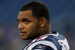 FOXBORO, MA - SEPTEMBER 03:  Richard Seymour #93 of the New England Patriots looks on before the game against the New York Giants on September 3, 2009 at Gillette Stadium in Foxboro, Massachusetts.  (Photo by Elsa/Getty Images)