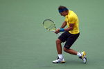 NEW YORK - SEPTEMBER 06:  Rafael Nadal of Spain reacts to a point against Nicolas Almagro of Spain during day seven of the 2009 U.S. Open at the USTA Billie Jean King National Tennis Center on September 6, 2009 in the Flushing neighborhood of the Queens borough of New York City.  (Photo by Julian Finney/Getty Images)