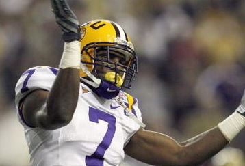 ATLANTA - DECEMBER 31:  Patrick Peterson #7 of the LSU Tigers celebrates on the field during the Chick-fil-A Bowl against the Georgia Tech Yellow Jackets on December 31, 2008 at the Georgia Dome in Atlanta, Georgia. (Photo by Kevin C. Cox/Getty Images)