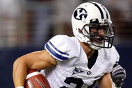 ARLINGTON, TX - SEPTEMBER 05:  Steven Thomas #24 of the Brigham Young Cougars at Cowboys Stadium on September 5, 2009 in Arlington, Texas.  (Photo by Ronald Martinez/Getty Images)