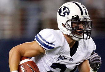 ARLINGTON, TX - SEPTEMBER 05:  Steven Thomas #24 of the Brigham Young Cougars at Cowboys Stadium on September 5, 2009 in Arlington, Texas.  (Photo by Ronald Martinez/Getty Images)