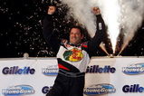 ROSSBURG, OH - SEPTEMBER 09:  Tony Stewart, driver of the #14 celebrates after winning the Gillette Young Guns Prelude to the Dream at Eldora Speedway on September 9, 2009 in Rossburg, Ohio.  (Photo by Chris Graythen/Getty Images for True Speed Communication)