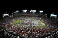 TAMPA, FL - FEBRUARY 01:  A general view of the field as the Pittsburgh Steelers celebrate after beating the Arizona Cardinals 27-23 during Super Bowl XLIII on February 1, 2009 at Raymond James Stadium in Tampa, Florida.  (Photo by Doug Benc/Getty Images)